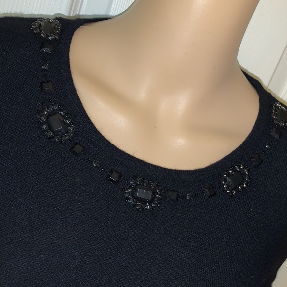Joe black soft angora wool blended jewelled pullover sweater S - Picture 5 of 10